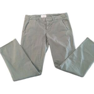 Nili Lotan Womens Green Frayed Hem Green Pants Sz 2 Read